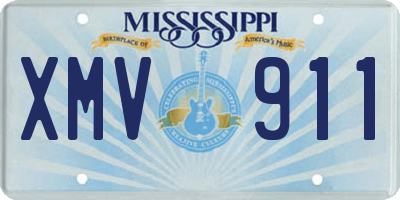 MS license plate XMV911