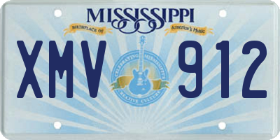 MS license plate XMV912