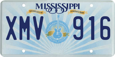 MS license plate XMV916