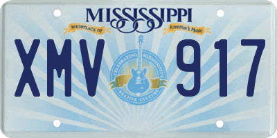 MS license plate XMV917