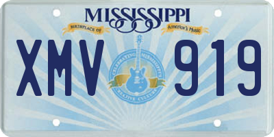 MS license plate XMV919
