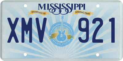 MS license plate XMV921