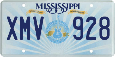 MS license plate XMV928