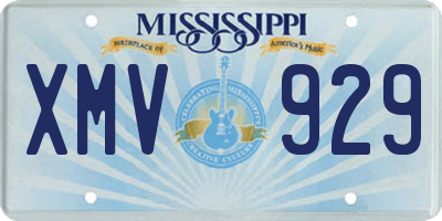 MS license plate XMV929