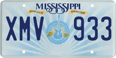 MS license plate XMV933
