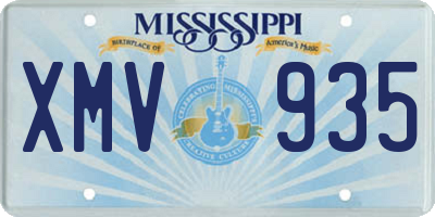 MS license plate XMV935