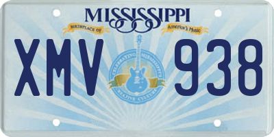 MS license plate XMV938