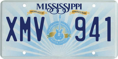 MS license plate XMV941