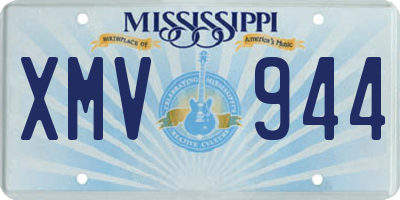 MS license plate XMV944