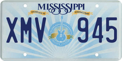 MS license plate XMV945