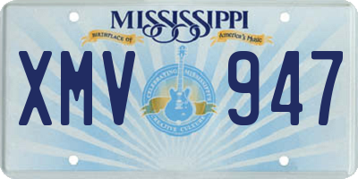 MS license plate XMV947