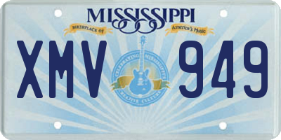 MS license plate XMV949