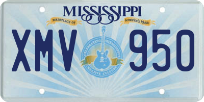 MS license plate XMV950