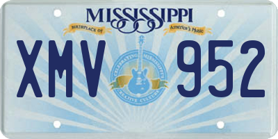 MS license plate XMV952