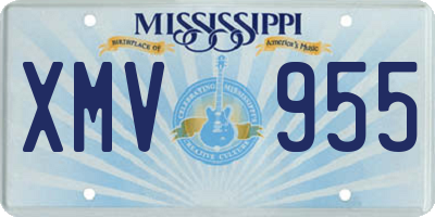 MS license plate XMV955