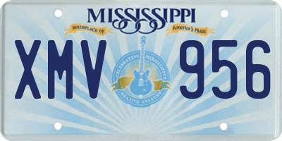 MS license plate XMV956
