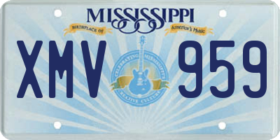 MS license plate XMV959