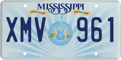 MS license plate XMV961