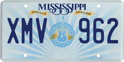MS license plate XMV962