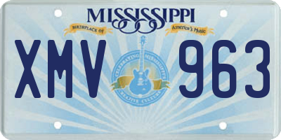 MS license plate XMV963