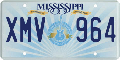 MS license plate XMV964