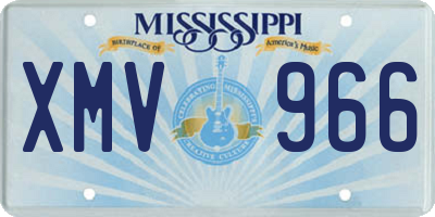 MS license plate XMV966