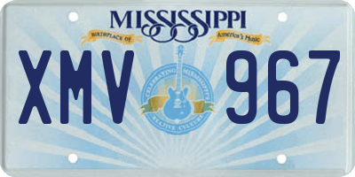 MS license plate XMV967