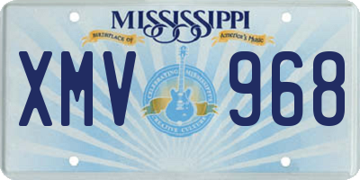MS license plate XMV968