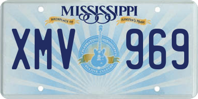 MS license plate XMV969
