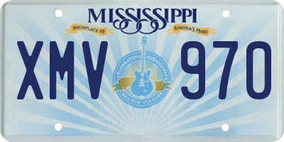 MS license plate XMV970