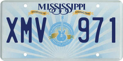 MS license plate XMV971