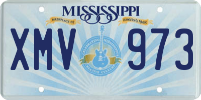MS license plate XMV973