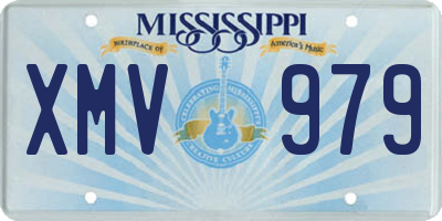 MS license plate XMV979
