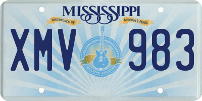 MS license plate XMV983