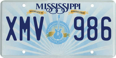 MS license plate XMV986