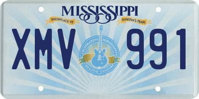 MS license plate XMV991