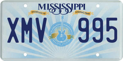 MS license plate XMV995