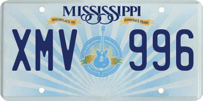 MS license plate XMV996