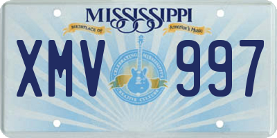 MS license plate XMV997