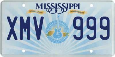MS license plate XMV999