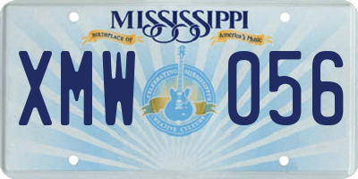 MS license plate XMW056