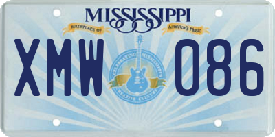 MS license plate XMW086