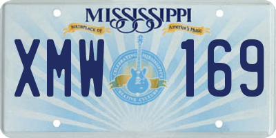 MS license plate XMW169