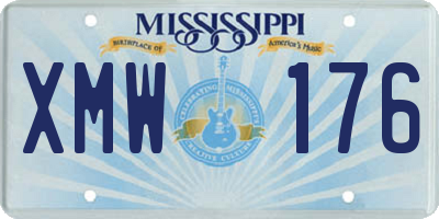 MS license plate XMW176