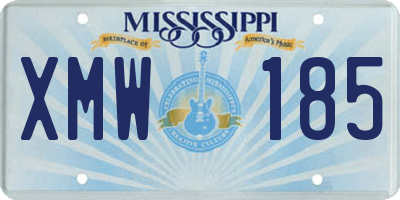 MS license plate XMW185