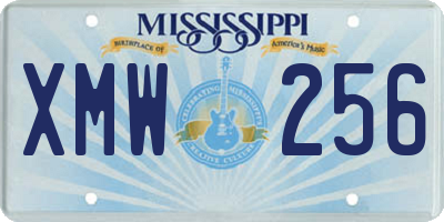 MS license plate XMW256