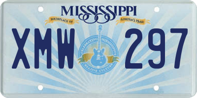 MS license plate XMW297