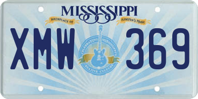 MS license plate XMW369