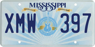 MS license plate XMW397