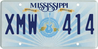 MS license plate XMW414